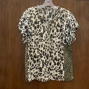 Cato animal print blouse